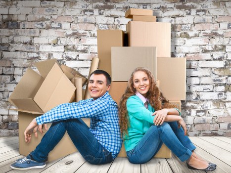Careful loading of boxes and furniture for a local Ilford flat move